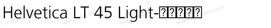 Helvetica LT 45 Light字体转换